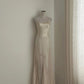 White Elegant Vintage Fashion Romantic Long Floor Length Chiffon Ball Gown Evening Dress Birthday/Vacation/Wedding Dress Prom Dress nv4073
