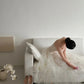 White Elegant Retro Fashion Romantic Exquisite Floral Long Floor Length Chiffon Tulle Ball Gown Evening Dress Birthday/Vacation/Wedding Dress Ball Gown Wedding Dress nv4076