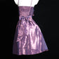 Purple floral fashion unique short satin homecoming dress banquet dress birthday party dress evening dress nv4567