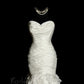 Ivory White Elegant Exquisite Long Tulle Mermaid Slim Floor Length Train Ball Gown Evening Gown Party Dress Wedding Dress nv4135
