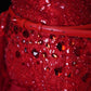 Red Gem Beaded Homecoming Dress V Neck Sexy Short Prom Dress Evening Dress Birthday Dress nv4413