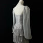 Silver Cute Short Satin Homecoming Dress Birthday Dress nv4788