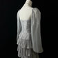 Silver Sparkling Ruffle Short Satin Homecoming Dress Birthday Dress nv4498
