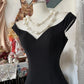 Black simple elegant satin long mermaid slim ball gown evening dress party dress nv4222