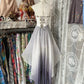 Brown Grey Rhinestone Short Chiffon Retro Fashion Homecoming Dress Birthday Party Dress nv4667