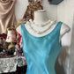 Blue elegant simple vintage long chiffon homecoming dress prom dress party dress nv4622