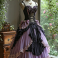 Purple lace tulle long homecoming dress prom dress evening dress birthday party dress nv4716