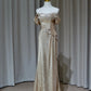 NiceVestidos-_Gold sequined long shimmering formal ball gown NV5994