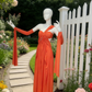 Vibrant Orange Matte One-Shoulder Twist Knot Backless Gown - Luxury Sash Draped Maxi Dress NV6783