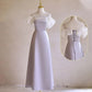 Purple Fashion Elegant Long Satin Tulle Bridesmaid Dresses Prom Dresses Evening Dresses Party Dresses Graduation Dresses nv4044