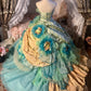 Blue Floral Tulle Floor-Length Ball Gown nv5171
