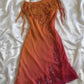 NiceVestidos-Orange Red Fashion Gradient Gorgeous Spaghetti Strap Beaded Charming Short Chiffon Homecoming Dress Fairy Dress Fairy Tale Dress nv5528