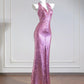 Pink fashion long sequin prom dress evening dress party dress nv4724
