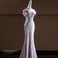 Pink Sparkling Sequined Long Mermaid Prom Dress Evening Dress Party Dress nv4751