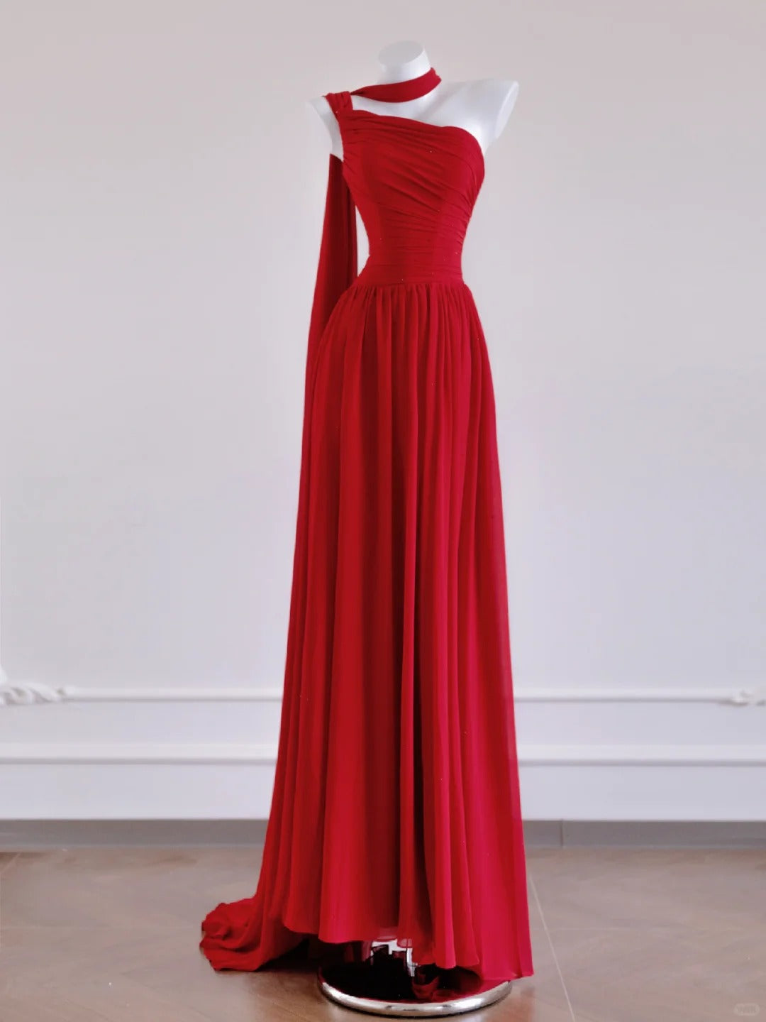 Red Fashion Mermaid Long Chiffon Prom Dress Evening Dress Party Dress nv4729