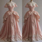 Pink gorgeous sweetheart neckline elegant sweet long exquisite lace ball gown evening dress nv3353