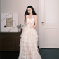 Sweetheart Lace Tiered Tulle Bridal Gown, Sheer Corset Wedding Dress  NV7296