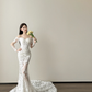 Sweetheart Off Shoulder Mermaid Wedding Dress 3D Floral Lace Bridal Gown  NV7128