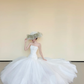 Strapless 3D Floral Tulle Mermaid Wedding Dress with Detachable Sleeves  NV7435