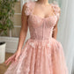 3D Butterfly Gown Rosette Corset Dress Cute A-Line Prom Dress nv1676