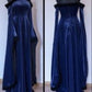 NiceVestidos--Blue velvet medieval-style gown NV5753