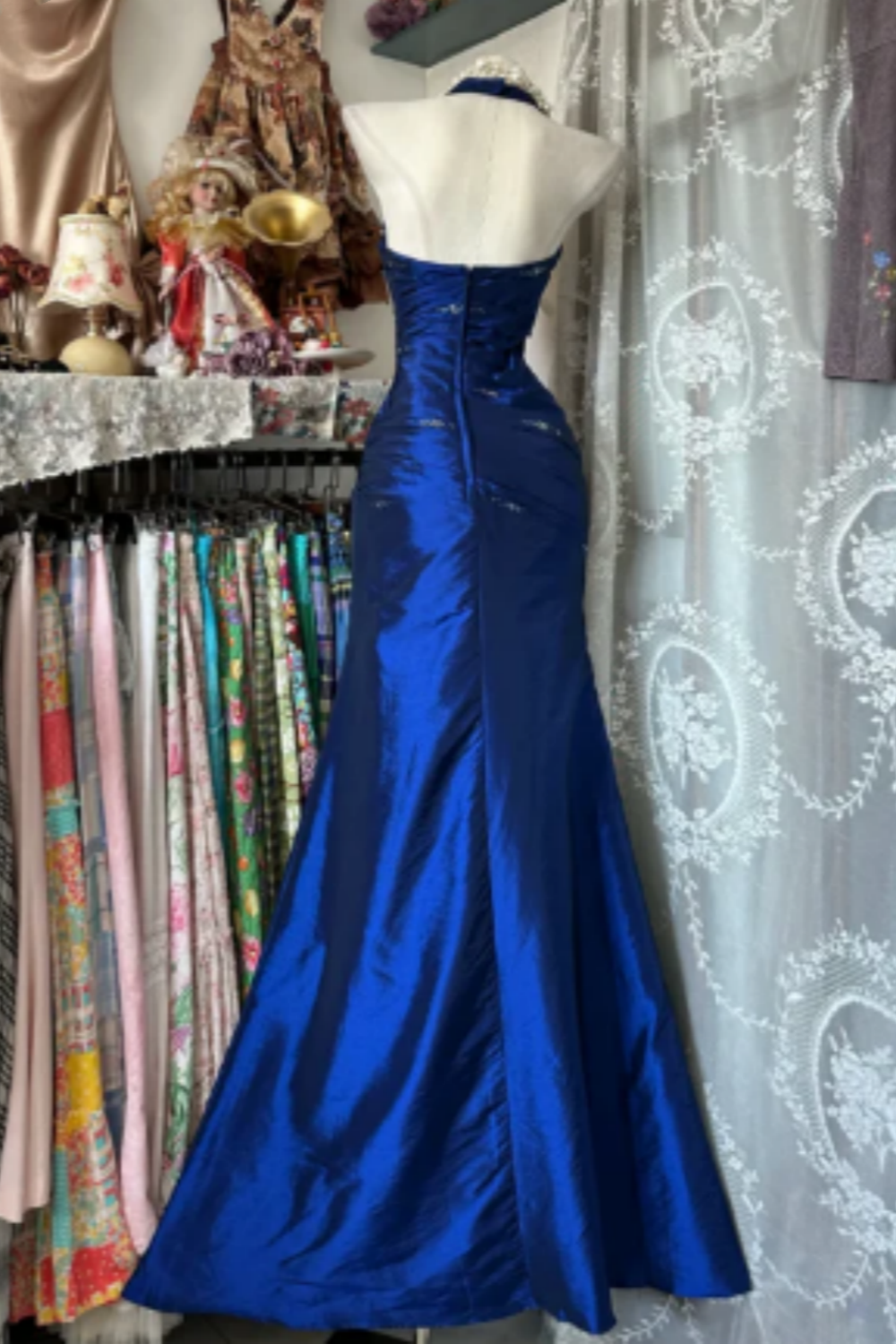 Robe longue en satin rétro élégante NV6656