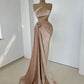 Nude Gorgeous Elegant Long Velvet Floor Length Sexy Ball Gown Evening Dress nv3427