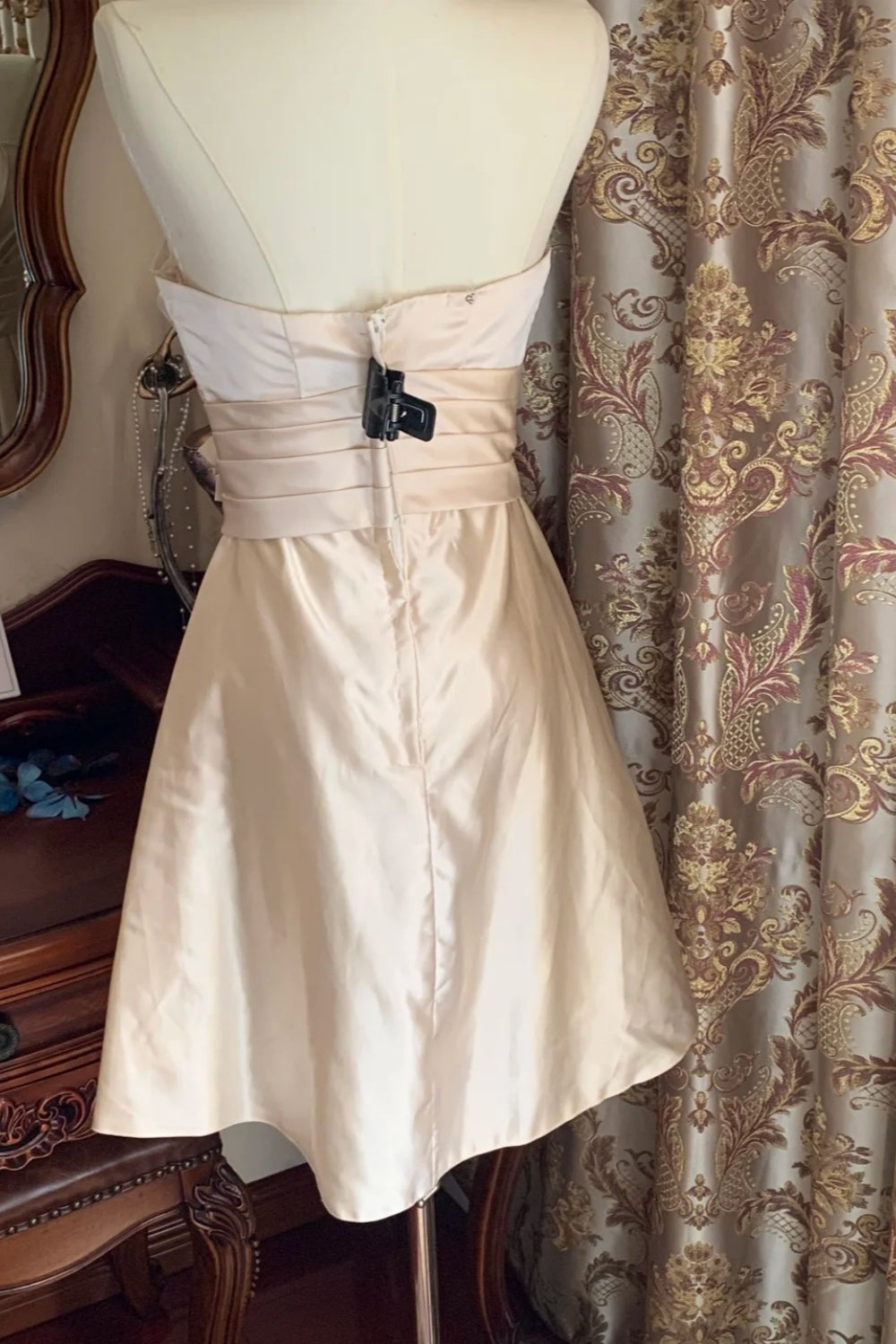 Short Satin Birthday Dress/Holiday Party Dress NV6370