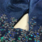 Blue floral beaded fashion short satin homecoming dress birthday dress nv4490