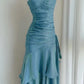 NiceVestidos--Sleeveless Lake Blue Shiny Slim fit Floor length Evening Dress NV5784