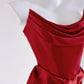 Red Fashion Mermaid Long Satin Prom Dress Evening Dress Party Dress nv4728