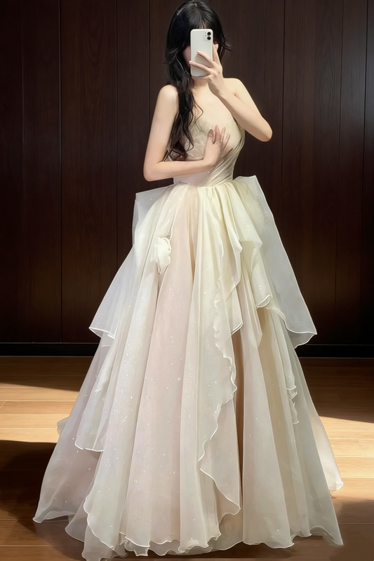 Sparkle Tulle Strapless Gown NV6750