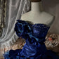 A gorgeous, shimmering blue long tulle ball gown NV6660