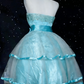 Mint Ice Blue Princess Dress: Galaxy Starlight Stitched in the Hem NV6836