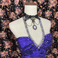 Purple shiny elegant long satin ball gown evening dress quinceanera dress nv4643