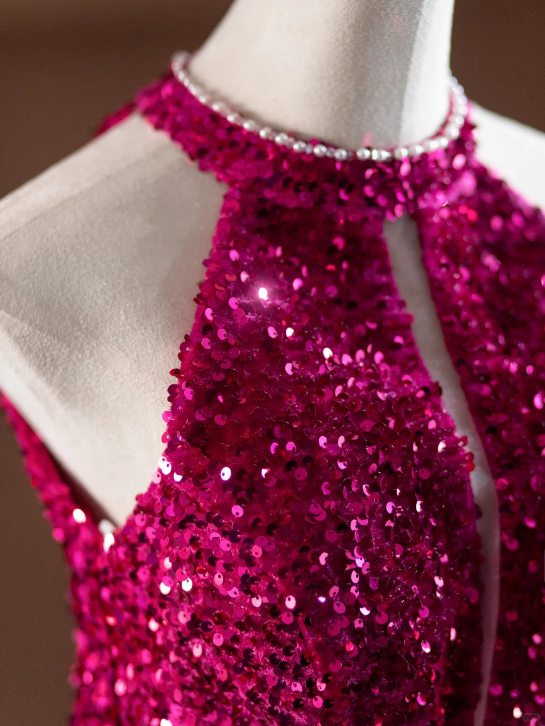 Pink Sparkling Sequined Long Prom Dress Evening Dress Party Dress nv4750