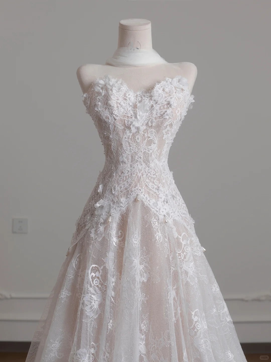 White Elegant Fairy Long Lace Tulle Prom Dress Evening Dress Wedding Dress nv4957