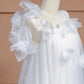White floral fairy long chiffon ball gown, evening gown nv5076