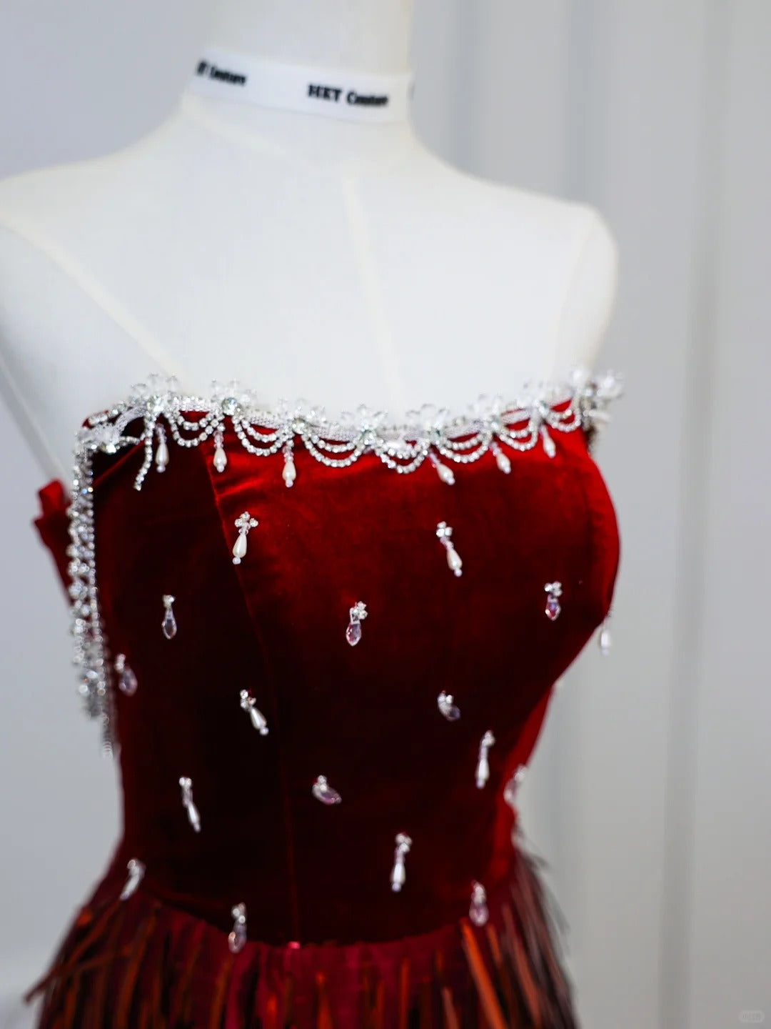 Burgundy gorgeous shiny mermaid elegant long prom dress evening dress graduation dress nv4335