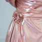 Pink Mermaid Elegant Long Satin Ball Gown Evening Dress Graduation Dress nv4336