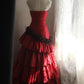 Flame Red Irregular Princess Dress Wedding Dress NV6585