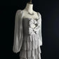 Silver Sparkling Ruffle Short Satin Homecoming Dress Birthday Dress nv4498