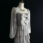 Silver Cute Short Satin Homecoming Dress Birthday Dress nv4788