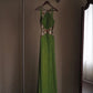 Green, luxurious, and exquisite long tulle evening gown NV6640