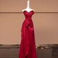 Red Elegant Fashion Long Satin Prom Dress Evening Dress Party Dress nv4738