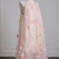Pink Floral Elegant Long Tulle Prom Dress Evening Dress Party Dress nv4955