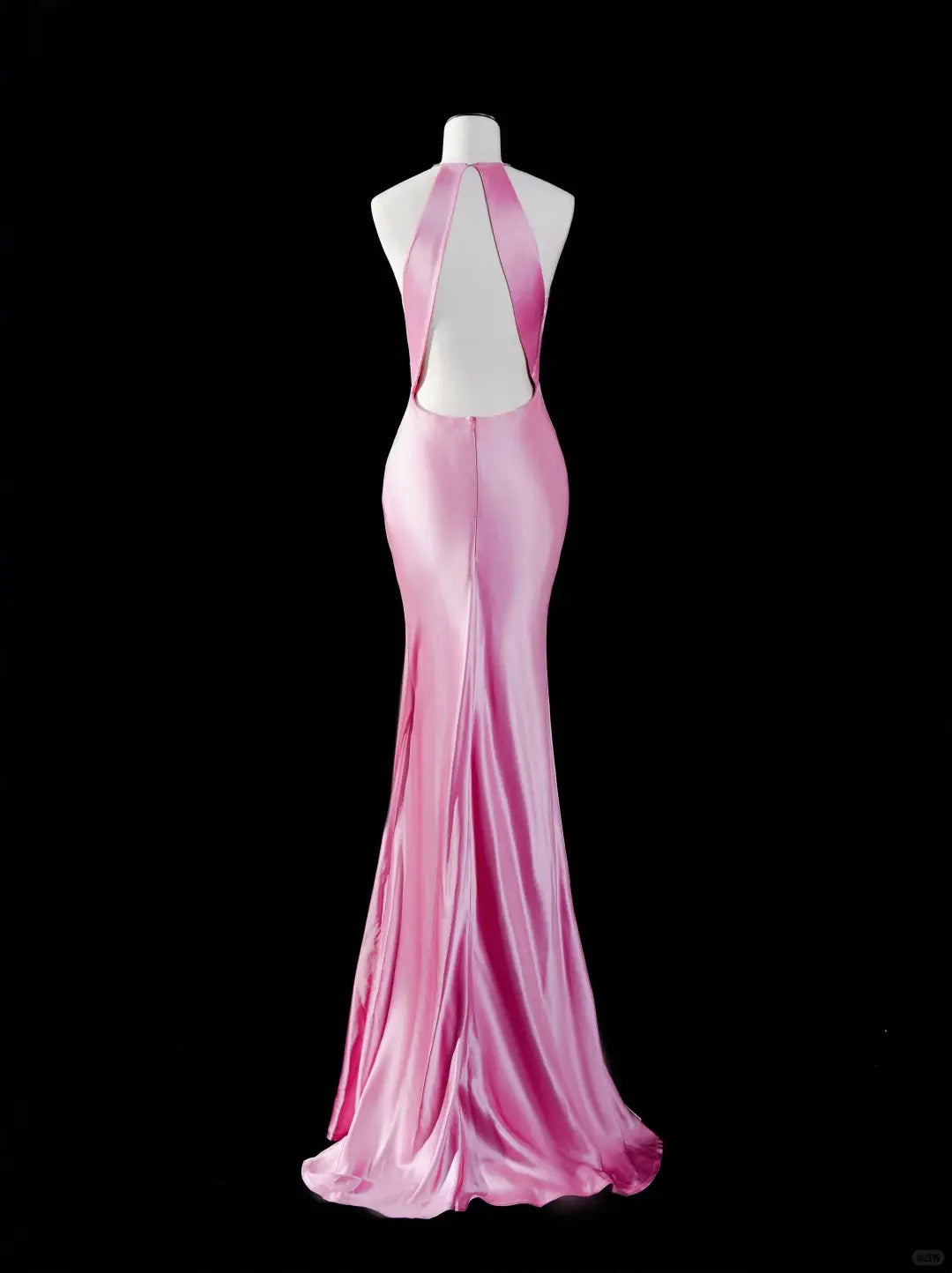 Pink Fashion Strapless Long Satin Ball Gown Evening Dress Party Dress nv4356