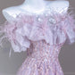 Pink Purple gorgeous exquisite beaded long prom dress evening dress party dress nv4727