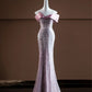 Pink Sparkling Sequined Long Mermaid Prom Dress Evening Dress Party Dress nv4751