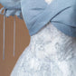Blue Sweet Floral Elegant Fashion Long Prom Dress Evening Dress Party Dress Girls Dress  nv4745